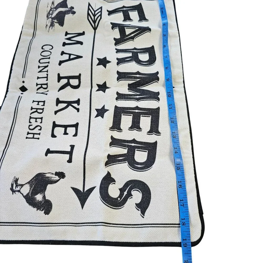 Marlo Lorenz Farmers Market Pillow Cover 19x12 Decorative Black Striped back zip